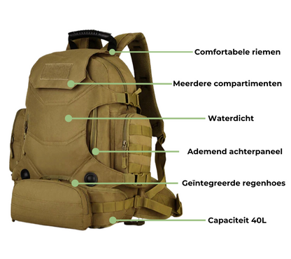 Tactische Rugzak - 40L | Duurzame Outdoor Rugzak voor Extreem Gebruik