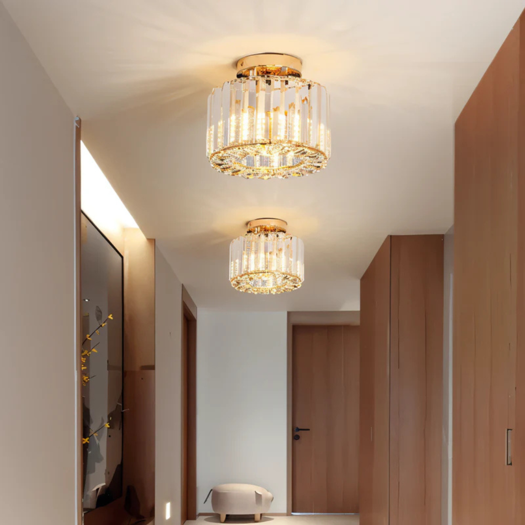 Kristallen Plafondlamp – Luxe Plafonnière voor Slaapkamer of Woonkamer