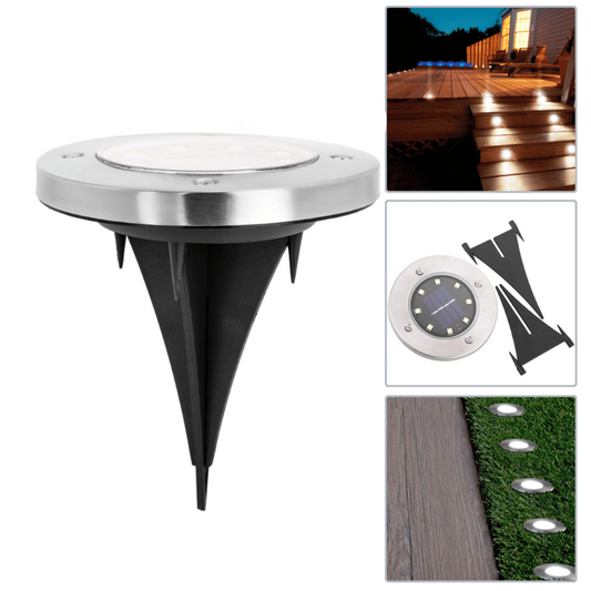 SolarGlow Grondspot op Zonne-energie – RVS, Warm Licht, IP65