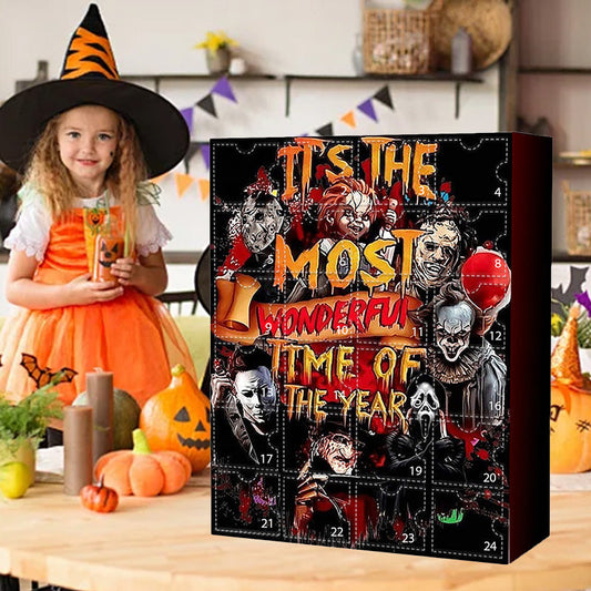 Adventskalender met Horrorfilmfiguren - Dagelijkse Halloween-verrassingen