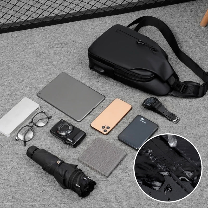UrbanShield Waterdichte Crossbody Tas met Anti-Diefstal Design