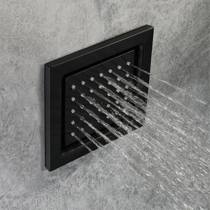 VoordeelPaleis® AquaTherme Plafond Thermostatische Doucheset Venetie 3 weg Inbouw Plafond LED regendouche Mat Zwart