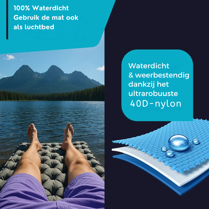AirLite Zelfopblazend Slaapmatje – Lichtgewicht, Compact & 10 cm Dik Comfort