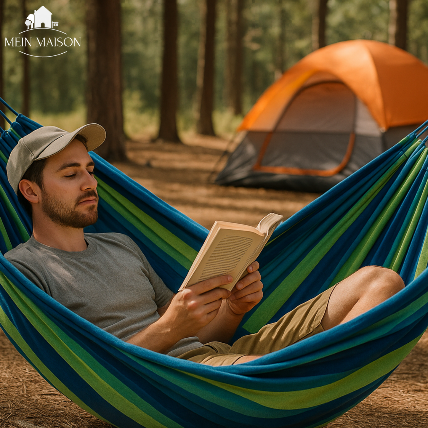 BuitenRelax Canvas Hangmat – Comfortabele en Stabiele Hangmat voor Tuin en Camping