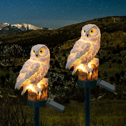 Solar Tuinlampen – Uilendesign Buitenverlichting met Zonne-energie
