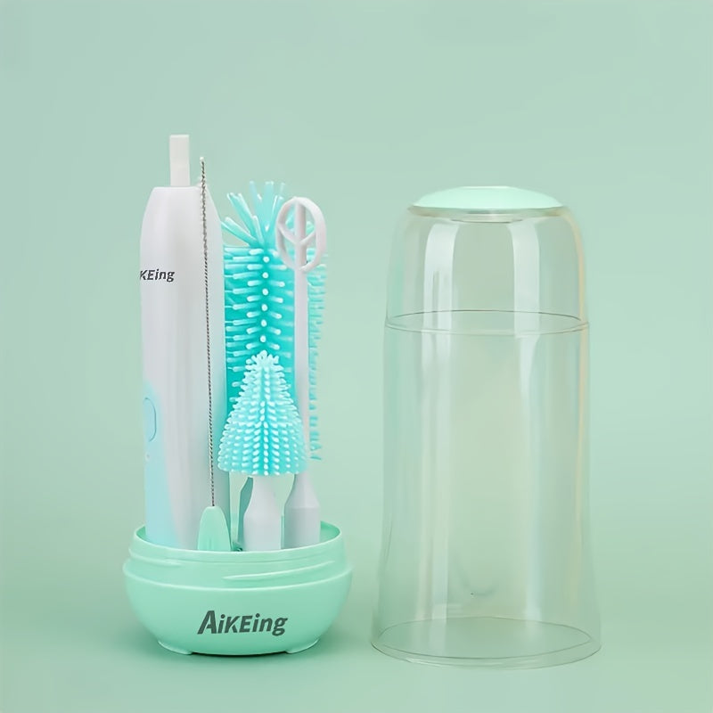 Elektrische Flesborstel – UV Sterilisatie, Siliconen en ABS – Ideaal voor Hygiënische Babyverzorging
