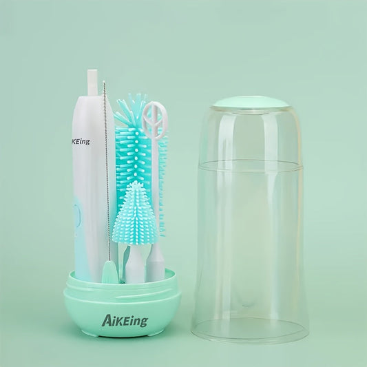 Elektrische Flesborstel – UV Sterilisatie, Siliconen en ABS – Ideaal voor Hygiënische Babyverzorging