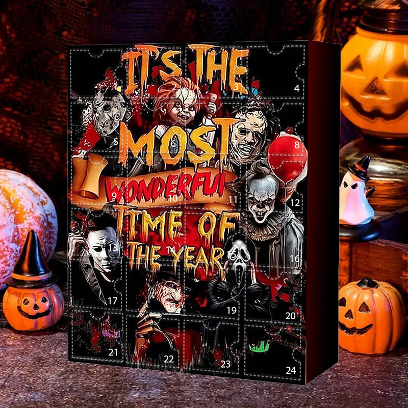Adventskalender met Horrorfilmfiguren - Dagelijkse Halloween-verrassingen
