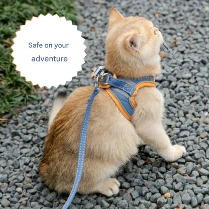 Avontuurlijk KattenHarnas met Lijn – Verstelbaar en Reflecterend