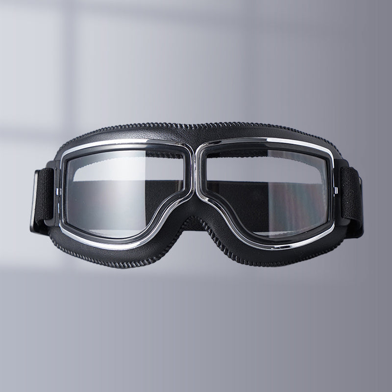 RoadRider | Vintage Motorbril met Verwisselbare Lenzen en Comfortpadding