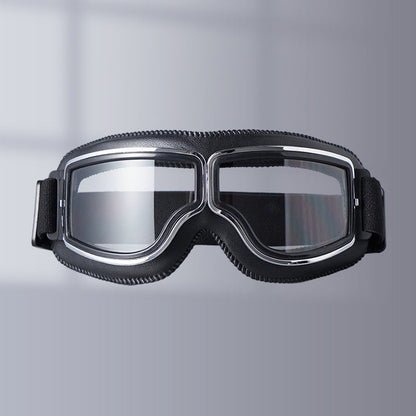 RoadRider | Vintage Motorbril met Verwisselbare Lenzen en Comfortpadding