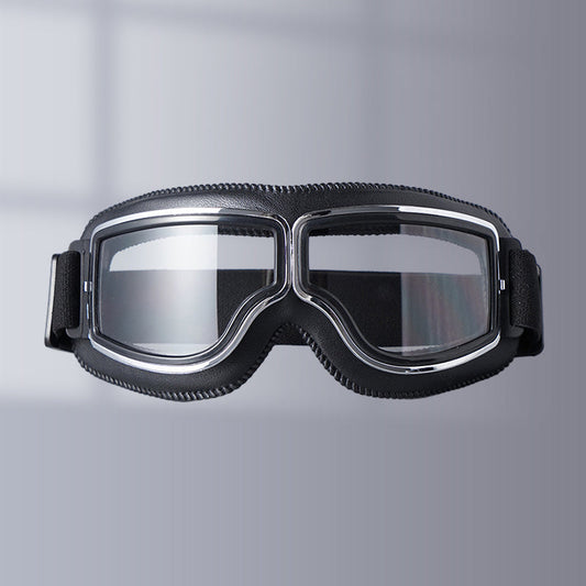 RoadRider | Vintage Motorbril met Verwisselbare Lenzen en Comfortpadding