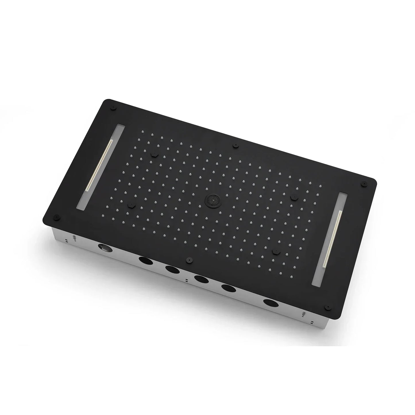 SaniSupreme® AquaTherme Plafond Thermostatische Doucheset Napels 6 weg Inbouw Plafond LED regendouche Mat Zwart