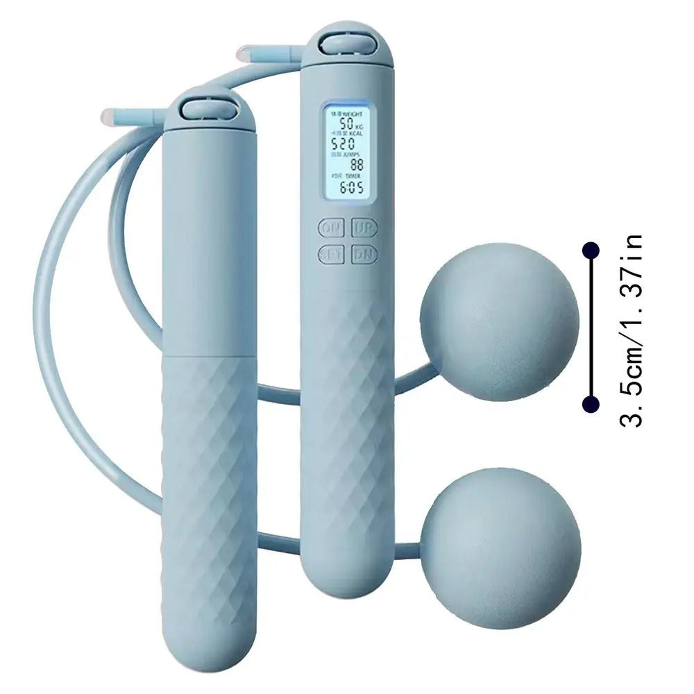Draadloos Springtouw met Teller – Gewogen Handvatten voor Thuis Cardio Workouts