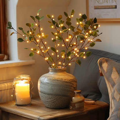 OlivaFairy Sfeerlamp met Olijftakken en LED-verlichting