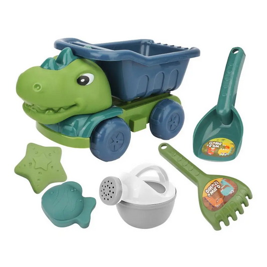 Zandbak Speelset – Educatieve Dino Truck met Accessoires – Creatief Buiten Spel voor Kinderen