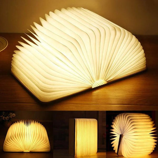 LumoBook Opvouwbare Boeklamp – Draadloos en Sfeervol LED-licht