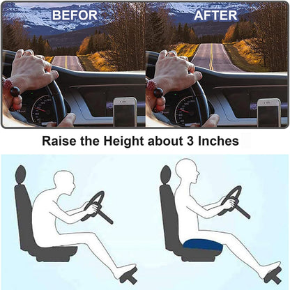 Autokussen VerhoogZit – Ergonomisch Zitverhoger Kussen met Geheugenfoam
