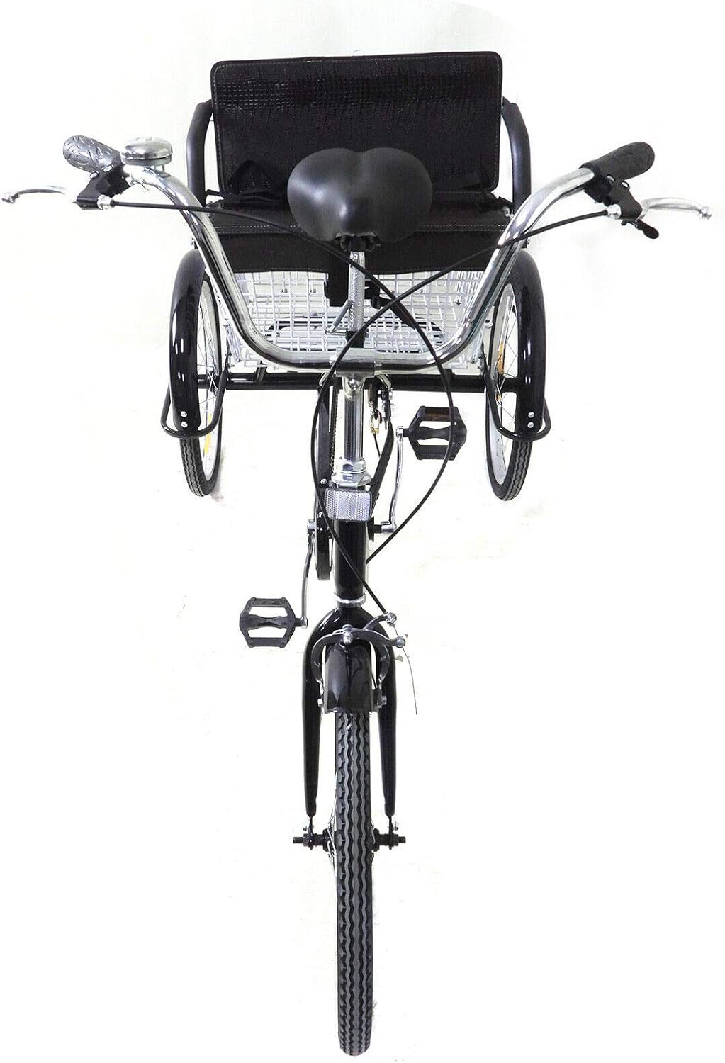 Comfortabele Driewieler voor Volwassenen – 20 Inch | Met Kinderzitje & Ruime Mand | Ideaal voor Senioren