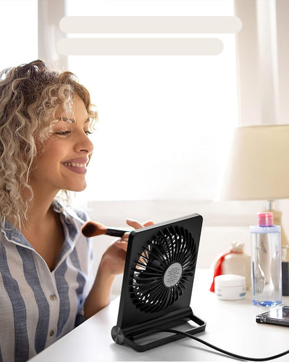 Ultra-Stille Tafelventilator met USB – Compact & Krachtig
