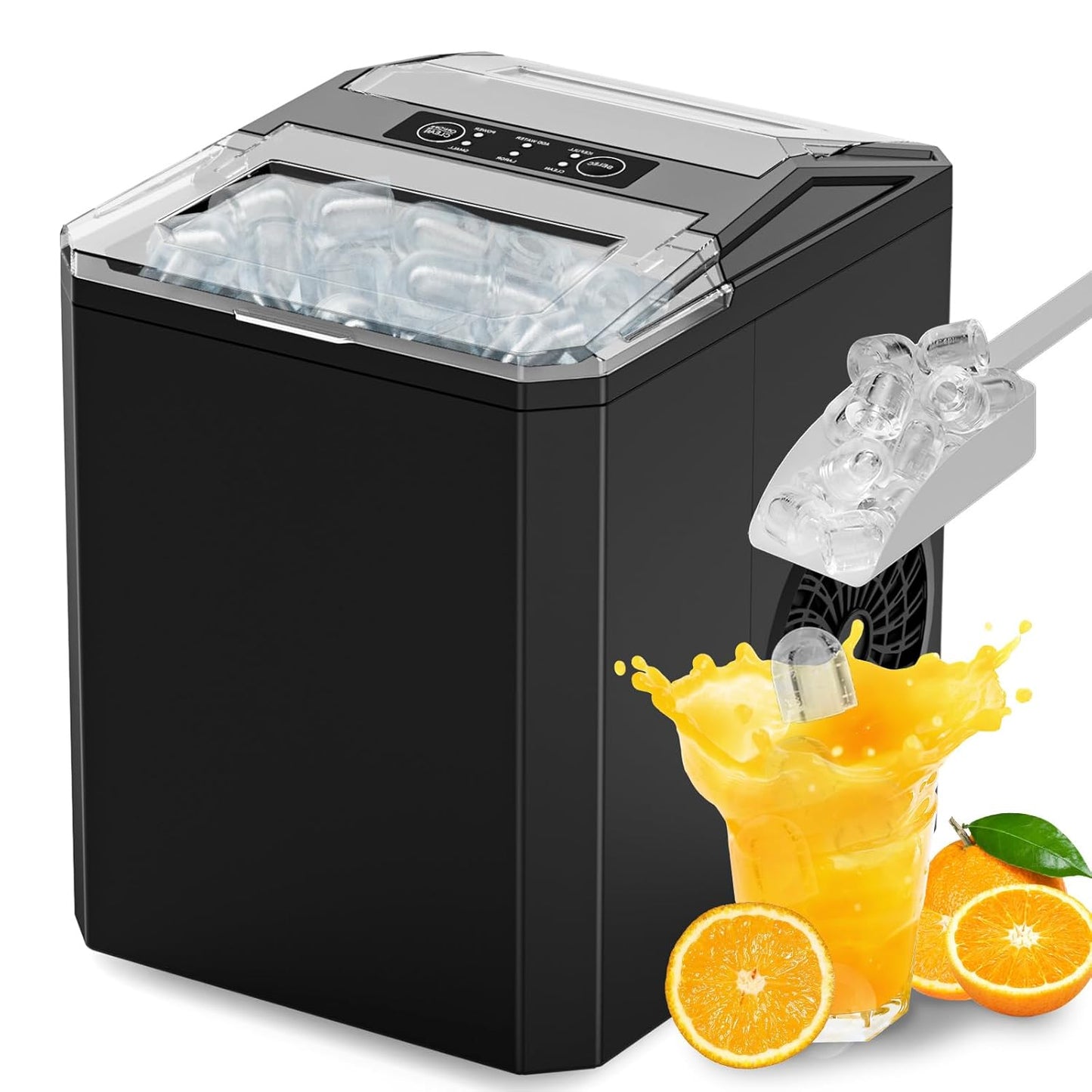 IceQuick | Snelle Tafel IJs Maker met Zelfreiniging & Kogelvormige IJsblokjes