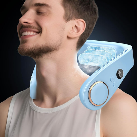 NekCooler Pro – Bladloze Nekventilator met Koelplaat en LED-display
