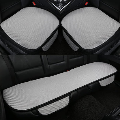 BreezeComfort Autohoes Set – Ademend IJszijde Autostoelkussen met Massage-effect