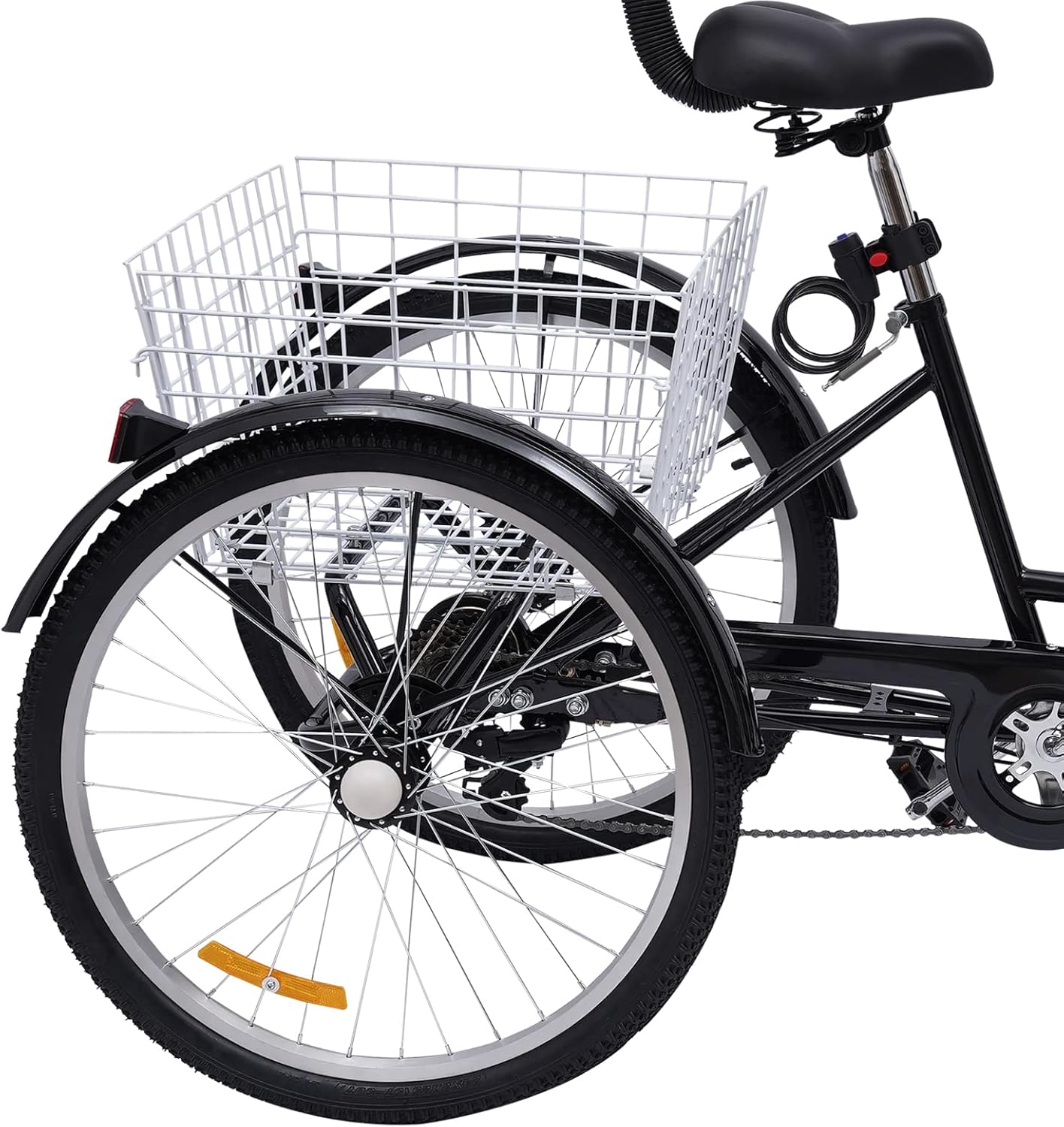 Volwassen Driewieler – 24 Inch | 3 Wielen Fiets met Versnellingen & Grote Mand | Verstelbaar & Comfortabel | Tot 120 kg Draagvermogen
