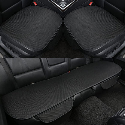 BreezeComfort Autohoes Set – Ademend IJszijde Autostoelkussen met Massage-effect