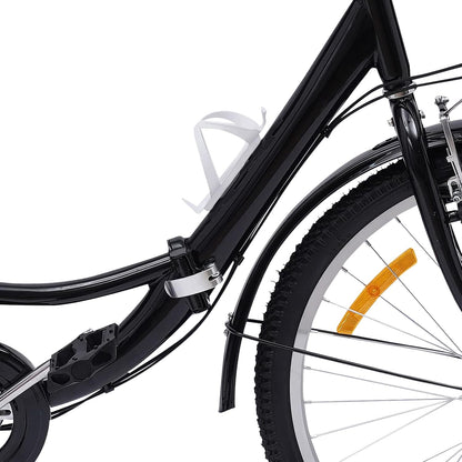 Volwassen Driewieler – 24 Inch | 3 Wielen Fiets met Versnellingen & Grote Mand | Verstelbaar & Comfortabel | Tot 120 kg Draagvermogen
