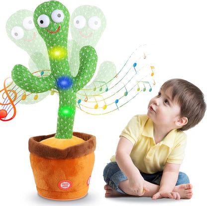 Interactieve Cactus – Dansend Spraak & LED-Lichten, Zacht pluche – Stimuleert spraak en taal