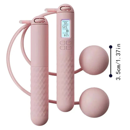 Draadloos Springtouw met Teller – Gewogen Handvatten voor Thuis Cardio Workouts