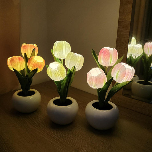 BloomLight LED Tulpen Nachtlamp – Sfeervolle Verlichting met Natuurlijke Look