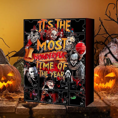 Adventskalender met Horrorfilmfiguren - Dagelijkse Halloween-verrassingen