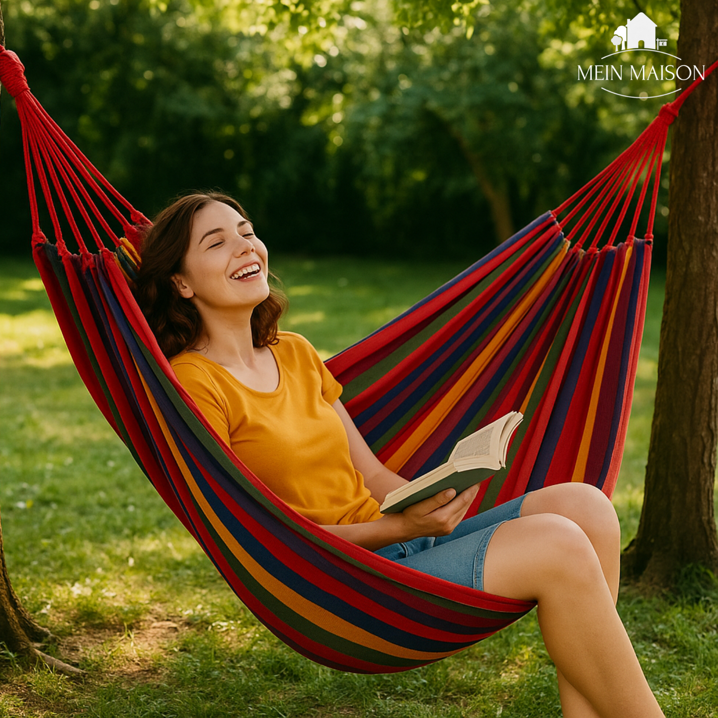 BuitenRelax Canvas Hangmat – Comfortabele en Stabiele Hangmat voor Tuin en Camping