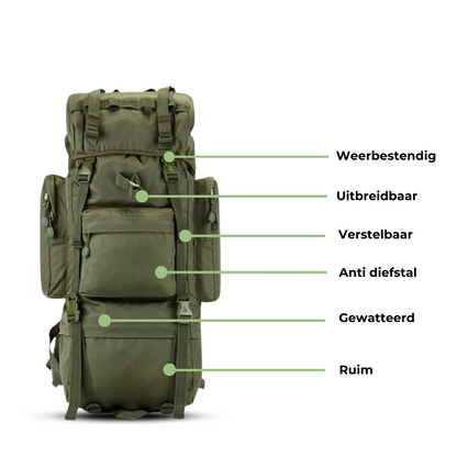 Outdoor Backpack – 70L | Ruime en Waterbestendige Trekking Rugzak