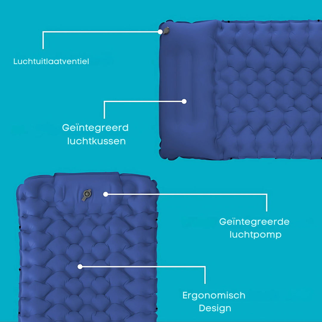 AirLite Zelfopblazend Slaapmatje – Lichtgewicht, Compact & 10 cm Dik Comfort
