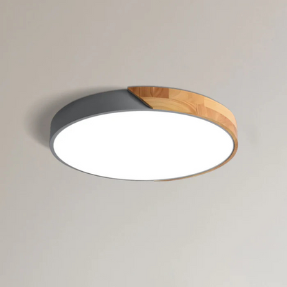 Scandinavische LED Plafondlamp met Hout – Stijlvolle Plafonnière voor Sfeervolle Verlichting