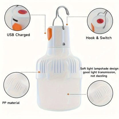 PowerGlow LED Lamp – Oplaadbare USB-lamp met Lithiumbatterij en ABS Behuizing