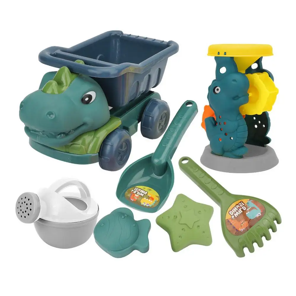 Zandbak Speelset – Educatieve Dino Truck met Accessoires – Creatief Buiten Spel voor Kinderen