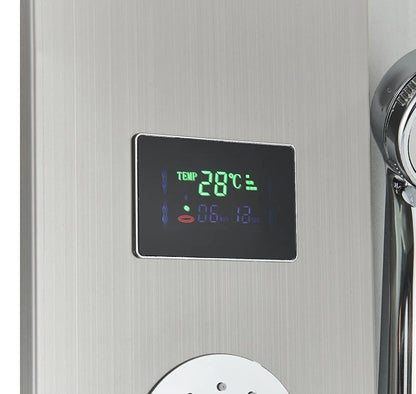 Douchepaneel Opbouwdouche VoordeelPaleis® Toronto met hand- en voetendouche LCD Premium mat zwart