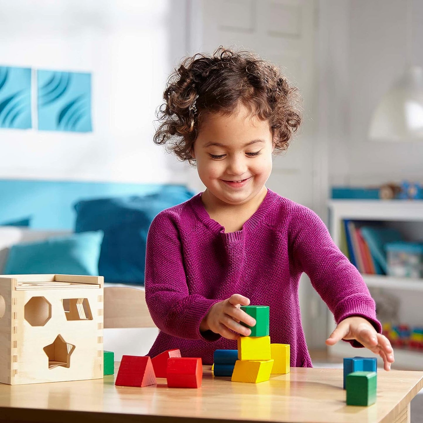 Houten Vormenspel – Educatief Speelgoed vanaf 1 Jaar, Stimuleert Kleur- en Vormherkenning