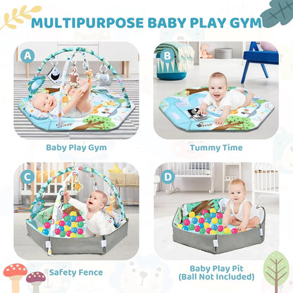 Groeiplezier 8-in-1 Baby Speelkleed met Ballenbak – Interactief en Wasbaar