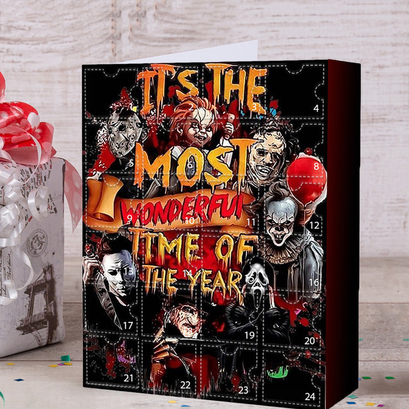 Adventskalender met Horrorfilmfiguren - Dagelijkse Halloween-verrassingen