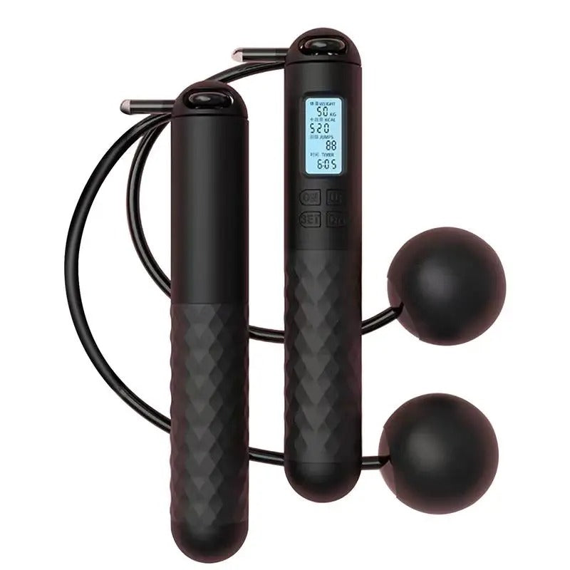 Draadloos Springtouw met Teller – Gewogen Handvatten voor Thuis Cardio Workouts