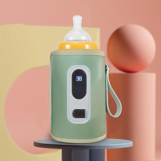 Draagbare Babyfles Verwarmer – USB-Aangedreven, 5 Temperatuurinstellingen – Perfect voor Reizen