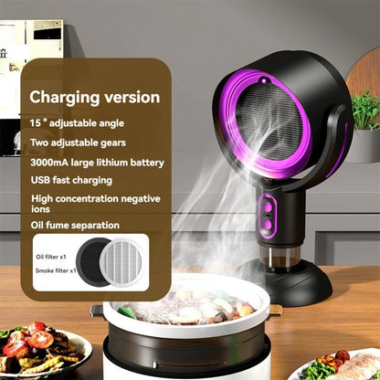 SmokeAway Venti – Draagbare Luchtzuiveraar Ventilator met Ionentechnologie en USB Oplader