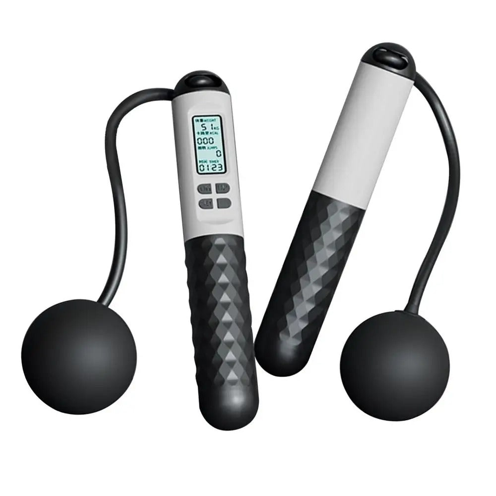 Draadloos Springtouw met Teller – Gewogen Handvatten voor Thuis Cardio Workouts