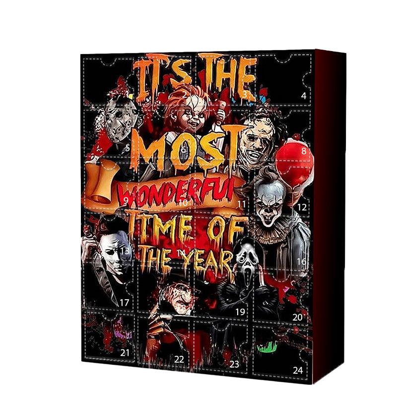 Adventskalender met Horrorfilmfiguren - Dagelijkse Halloween-verrassingen