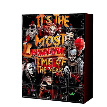 Adventskalender met Horrorfilmfiguren - Dagelijkse Halloween-verrassingen